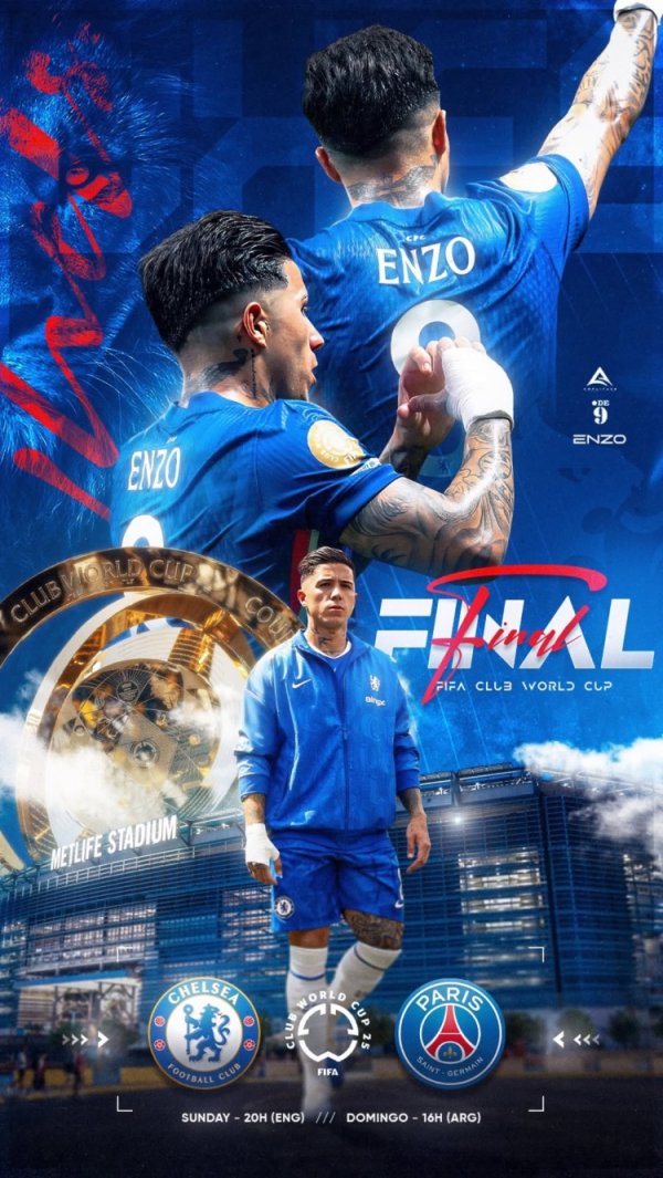 看你发挥！恩佐社媒晒个人海报预热世俱杯总决赛