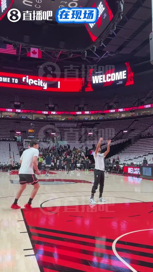 😍首秀整两手？小吧拍到杨瀚森练习天勾、灌篮等小技术